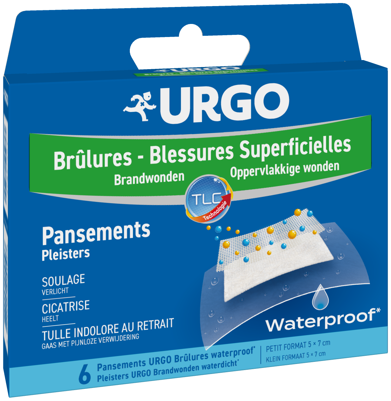 URGO Brûlures, Blessures superficielles, Pansement stérile